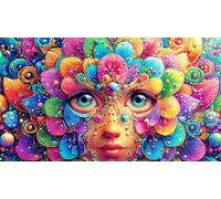 Fleur de Mandala Puzzles 1000 pièces Cadeau Unique Jeu éduchatif défi Jouet de qualité supérieure Peinture Art pour Adultes et Enfants à partir de 12 Ans 75x50cm/1000pcs