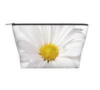Fleur de Marguerite Blanche avec Coeur Jaune Vif, Trousse de Toilette Trousse de Maquillage Sac à cosmétiques Trousse de Toilette de Voyage Portable