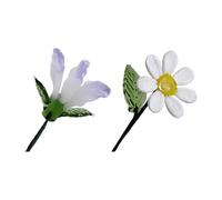 Fleur de mois de naissance en verre soufflé à la main avec tiges, bouquet de fleurs de naissance à faire soi-même, décoration d'intérieur, cadeau d'anniversaire, décoration en verre