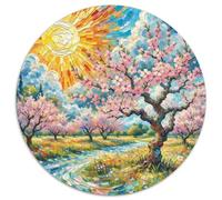 Fleur de pêche Puzzle 1000 Pièces Cadeau Unique Jeu Éduchatif Défi Jouet À De Qualité Supérieure Peinture Art pour Adultes Et Enfants À Partir De 12 Ans 1000pcs (67.5x67.5cm)