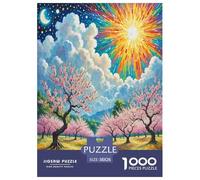 Fleur de pêche Puzzle 1000 Pièces Educa Jouet en Bois Cadeau Unique De l'art De La Décoration Jeu Éducatif Challenge Toy Adultes Et Enfants À Partir De 14 Ans 38x26cm/1000pcs