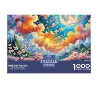 Fleur de pêche Puzzle 1000 Pièces Puzzles Cadeau Unique Jeu Relaxant Détente Collection Adultes Et Enfants À Partir De 12 Ans 38x26cm/1000pcs