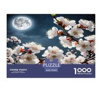 Fleur de Pêcher Puzzles 1000 Pieces Cadeau Unique Jeu ÉduChatif Challenge Toy À De Qualité Supérieure Peinture Art pour Adultes Et Enfants À Partir De 14 Ans 70x50cm/1000pcs
