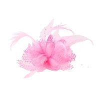 Fleur De Plume Broche Pins Broches à breloques en tissu, épingles fleurs, accessoires for cheveux, serre-tête for filles, décoration de festival(Pink)