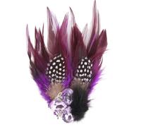 Fleur De Plume Broche Pins Pinces à boutonnière, broche de col, banquet, plume, fleur, costume, corsage mariage, hébergement, spectacle(Purple)