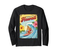 Fleur de Plumeria Hawaï Hibiscus Hawaï Maui Aloha Surfer Manche Longue