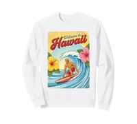 Fleur de Plumeria Hawaï Hibiscus Hawaï Maui Aloha Surfer Sweatshirt