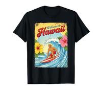 Fleur de Plumeria Hawaï Hibiscus Hawaï Maui Aloha Surfer T-Shirt