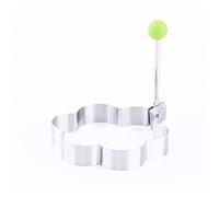 Fleur de Prune en Acier Inoxydable Moule à Oeufs Crêpe Shaper Antiadhésif Oeuf Au Plat Anneau Outil de Cuisine pour Le Petit Déjeuner Cuisson Argent 10,2 x 8,8 x 1,5 cm 1 PCS