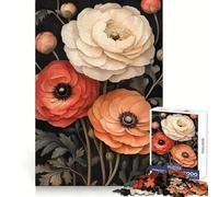 Fleur de renoncule Puzzle Art Nouveau 1000 pièces pour Adolescents, Jeu de logique, pièce de Collection découpée avec précision, idéal pour Les Moments de détente (50x75cm)