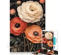 Fleur de renoncule Puzzle Art Nouveau pour Adultes, 1000 pièces, Collection Joy Quality Edge Art, idéal pour développer Son Esprit (38x52cm)
