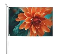 Fleur de sarcelle et d'oranger,Drapeau de jardin, bannière décorative, drapeau double face, 2 x 3 pieds, pour extérieur et intérieur