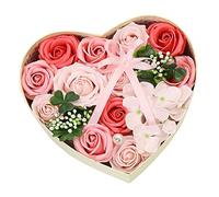 Fleur de savon, Roses Rosas En forme de fleur Parfumé pour le bain et la douche Bouquet pétales Flores Jabon pour elle, Saint-Valentin, mariage, anniversaire