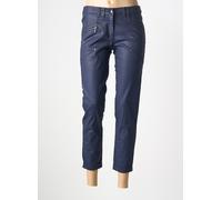 fleur de sel pantalons femme de couleur bleu
