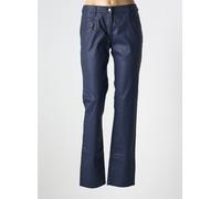 fleur de sel pantalons femme de couleur bleu