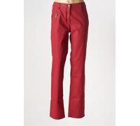 fleur de sel pantalons femme de couleur rouge 46