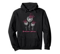 Fleur de Sensibilisation au Cancer du Sein avec Foi, Espoir, Amour Sweat à Capuche