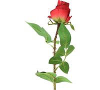 Fleur de soie Branche de rose Décoration artificielle Rose rouge 72cm