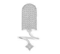 Fleur de souci Thé Bio incrusté Scintillant Ouverture Réglable Manucure Géométrique Bague Articulée Femmes Bijoux pour Combinaison à Anneaux, Einheitsgröße, Cuivre, Pas de pierre précieuse