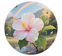 Fleur de Syrie Puzzle Rond De 1000 Pièces pour Blumen Encastrement Parfait Qualité Premium Kunstistique Kunst Puzzle 1000pcs (67.5x67.5cm)