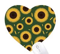 fleur de tournesol plante modèle pétales Jeux de tapis de souris en forme de coeur