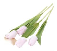 Fleur de tulipe élégante à tige unique pour table superposée, décoration murale et photographie de nature morte en studio (poudre blanche)