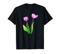 Fleur de Tulipe Floraison Artistique Aquarelle Amateur de Fleurs T-Shirt