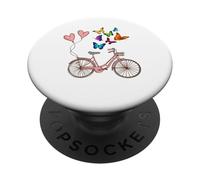 Fleur de vélo Floral Papillons de vélo Fleur de vélo PopSockets PopGrip Adhésif