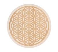 Fleur de vie - creuse gravée en bois - 100 mm - modèle 08