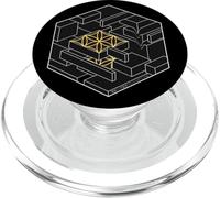 Fleur de Vie Cube Hexagonal en nid d'abeille, géométrie sacrée PopSockets PopGrip pour MagSafe