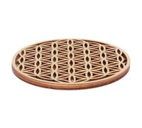 Fleur de Vie Haute Qualité en Bois pour Purification, Méditation, Décoration, sous Verre,Taille 10x10cm