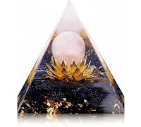 Fleur de Vie Orgonite Argent Guérison Pyramides de Cristal pour une énergie positive Citrine avec pierres œil de tigre et cristal porte-bonheur qui favorise la richesse, la prospérité et attire le