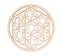 Fleur de vie phase lunaire - pleine découpée en bois - 100 mm - modèle 04