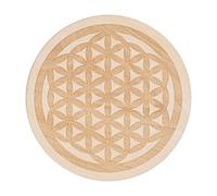 Fleur de vie - pleine gravée en bois - 100 mm - modèle 11