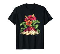 Fleur d'hibiscus hawaïen Volcan Paradis Tropical T-Shirt