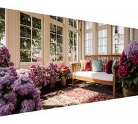 Fleur Diamond Painting Adulte, 5D Peinture Diamant Canapé Diamond Painting Enfant Débutant Bricolage Cristal Point de Croix Puzzle Tableau Perle Broderie Diamant, Murale Décoration 50x100cm o6-1q