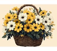 Fleur Diamond Painting Adulte, 5D Usine Broderie Diamant Painting Kit Complet, DIY Broderie Diamant Point de Croix Cristal Painting pour Tableau Decoration Murale, Cadeau Femme, 100x135 cm, Model 942