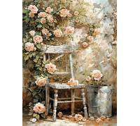 Fleur Diamond Painting Adulte Grand Format, Diamond Painting Rose Peinture Diamant 5D DIY Adulte Crystal Art Broderie Point de Croix Art Set pour Decoration Maison, Cadeau (30 x 40 cm) -2502yB3