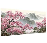 Fleur Diamond Painting Adulte Montagne Peinture Diamant Grand Format 60x120cm Broderie Diamant Kit DIY Diamond Painting Adulte Débutants Strass Point de Croix Cristal Peinture, Murale Décor A-U613