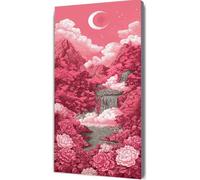 Fleur Diamond PaintingLune Diamond Painting Adulte Grand Format 50x100cm Broderie Diamant Kit Complet, Point de Croix Loisirs Créatifs Adultes Peinture Diamant pour Décoration Intérieur Cadeau pz1-2w