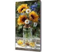 Fleur Diamond PaintingTournesol Diamond Painting Adulte Grand Format 60x120cm Broderie Diamant Kit Complet, Point de Croix Loisirs Créatifs Adultes Peinture Diamant pour Décoration Intérieur fr5-19e