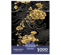 Fleur d'or Noir Puzzle 1000 Pièces Educa Jouet Cadeau Unique Décoration Intérieure intéressant Jeu Éduchatif Challenge Toy Adultes & Enfants des 14 Ans 70x50cm/1000pcs