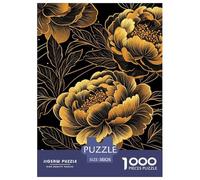 Fleur d'or Noir Puzzle 1000 Pièces Educa Jouet Divertissement Créatif De l'art De La Décoration intéressant Jeu Éduchatif Challenge Toy pour Adultes Et Enfants À Partir De 12 Ans 38x26cm/1000