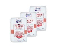 Fleur du Jura - Lot 3x Farine T55 blé tendre 100% français - Fleur du Jura - paquet 1kg