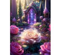 Fleur du Pays des Merveilles Puzzle 120 Pièces pour Adultes, Puzzle Impossible, Puzzles Classique pour Adulte, Puzzles Coloré Jeu de Famille et Team Building