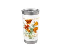 Fleur du Territoire de Californie : le coquelicot Gobelet isotherme en acier inoxydable double paroi