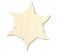 Fleur en bois edelweiss - Décoration bricolage - 3-50 cm - Taille : 7 cm - Lot de 1