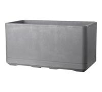 Fleur En Rectangulaire Avec Réserve D'Eau Cosmo, 78x38x38,5 Cm, Gris Cendre