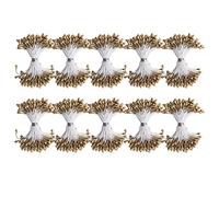 Fleur étamine Perle étamine Mini Fleur Artificielle étamine Pistil Double Extrémité Bouquet Artificiel Faisant Bricolage étamine Fleur(3mm 900pcs)
