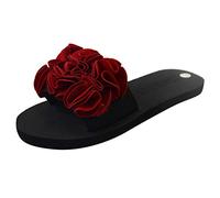 Fleur Femmes Sandales en Cuir de Mode été Avec Support de Orthopédique Tongs de Plage et Claquettes de Piscine Plage Sandales Mousse de Yoga Piscine Chaussures